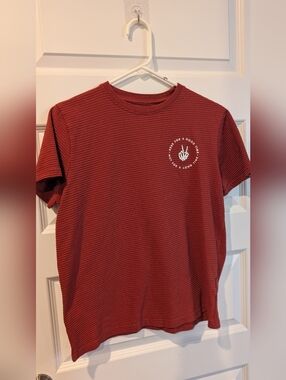 Boys Ribbed Short-Sleeve T-Shirt Rust